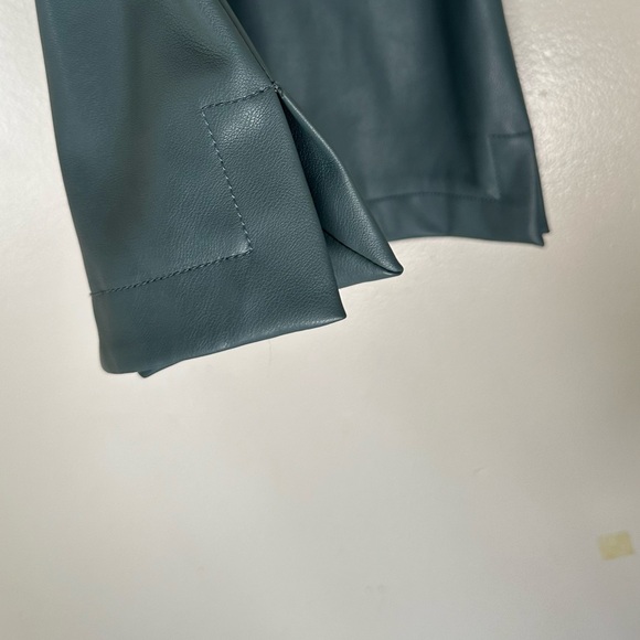 7 For All Mankind Faux Leather Button-Down Shirt Dress Tuckernuck - Picture 5 of 8